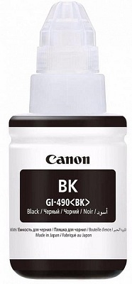 Купить Ink Bottle Canon GI-490 Bk (0663C001), black, 135ml for PIXMA G1400/1410/G2410/G2411/G2415/G3410/G3411/G3415/G4411, 6000 p.