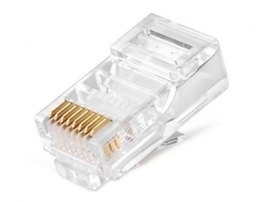 Cumpăra RJ45 Modular Plug  LC-8P8C-001/50, Modular plug 8P8C for solid LAN cable, 30u" gold plated, 50 pcs/bag