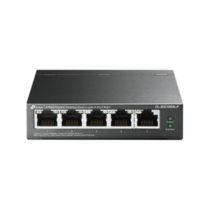 Купить TP-LINK TL-SG1005LP, 5-Port Gigabit Desktop PoE Switch, 5 Gigabit RJ45 ports including 4 PoE ports, 40W PoE Power supply, steel case